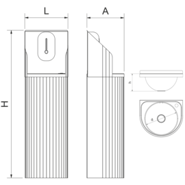Electronic 3D hand basin product photo  S