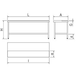 Preparation table | White PE worktop | 1000 x 600 x H 850 mm product photo  S
