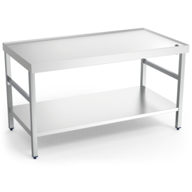 work table with ground floor | edge | drain opening | 1000 mm x 600 mm H 850 mm product photo