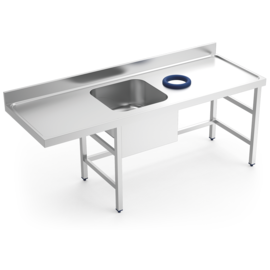 pre-rinsing unit with garbage pit Basin left | 2000 mm x 700 mm H 850 mm product photo