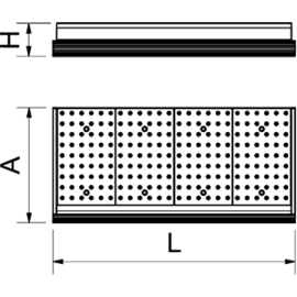 Stainless steel fish counter 985 x 950 x H 270 mm product photo S