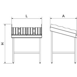 Modular extension for fish counter 985 x 867 x H 1279 mm product photo  S