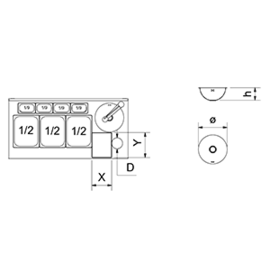 cocktail station stainless steel | 1500 mm x 600 mm H 850 mm product photo S