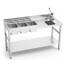 cocktail station stainless steel | 1500 mm x 600 mm H 850 mm product photo