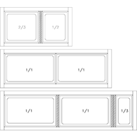 Stainless steel rack for Gastronorm containers, length 750 mm product photo S