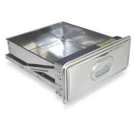 Stainless steel drawer for mounting on a shelf, made of stainless steel, L=500 mm product photo