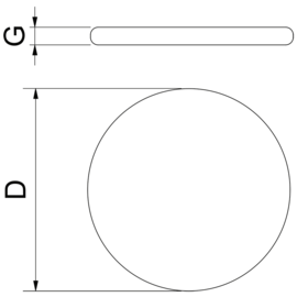 cutting board PE red Ø 500 mm x 50 mm product photo S