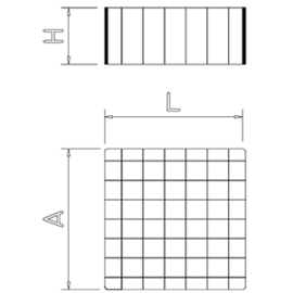 Replacement wooden block for screwing on polyethylene sheets 380x380x200 mm product photo  S
