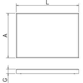 Standard polyethylene shelf IMAGINE GN 530x325x20 mm, red product photo S