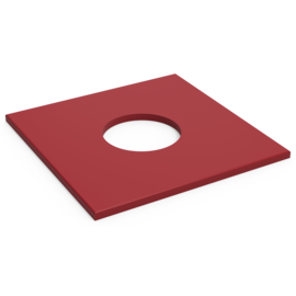 Hole drilled in polyethylene shelf product photo