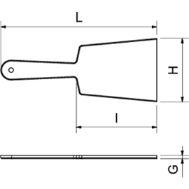 filleting spatula stainless steel L 340 mm product photo S
