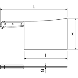 Chopper Xl | blade length 21 cm L 33 cm | handle material wood product photo  S