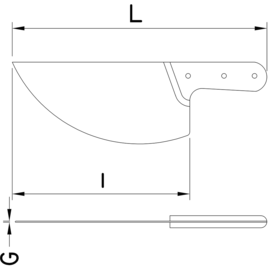 chop cleaver | blade length 24 cm L 36.5 cm | handle material wood product photo  S