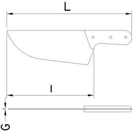 skinning knife | sorting knife blade length 17 cm product photo S