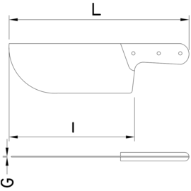 skinning knife blade length 16.5 cm product photo  S