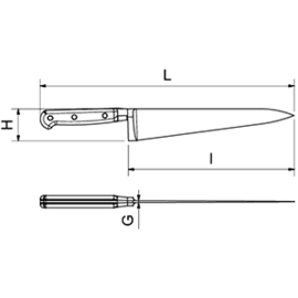 poultry knife | blade length 17.5 cm L 31 cm product photo  S