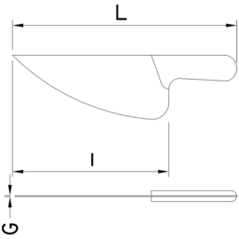 fish knife | blade length 32 cm L 44 cm product photo S