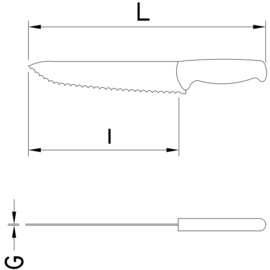 fish knife serrated | blade length 28 cm handle colour black product photo S