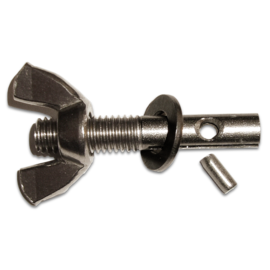 Replacement clamping screw for butcher's saw, made of stainless steel product photo