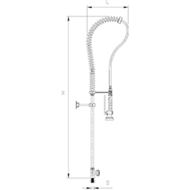 Rinse spray with single hole mixer tap product photo S