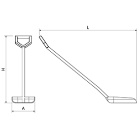 ice shovel blue L 890 mm product photo S