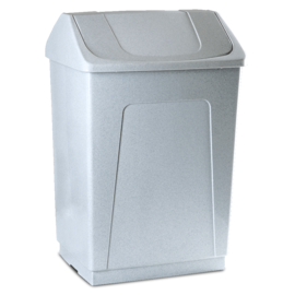 Plastic trash can 55 liters, white, 420 x 320 x H 600 product photo