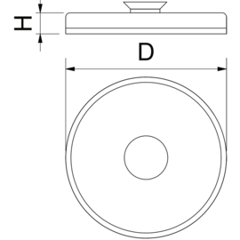 Lid for attachment to rubber lining for waste funnel product photo  S