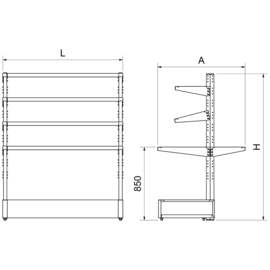 Central preparation table Imagine 764x1050x1700 mm. product photo S