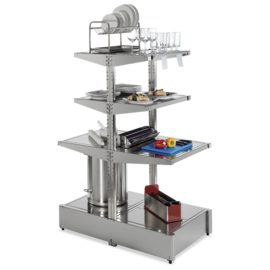 Central preparation table with shelving system Imagine 764x1255x1700 mm. product photo