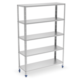 Basic shelf made of stainless steel with 5 shelves (1.5 mm) 800 x 600 x H 1750 mm product photo