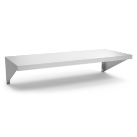 Wall shelf made of stainless steel with straight gussets, 800 x 500 mm product photo