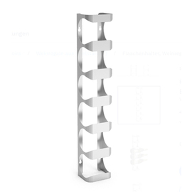 wine rack stainless steel for 6 bottles product photo