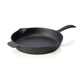 Lava Eco 9 x 7 Enameled Cast Iron Fajita Pan with Wood Server in Black