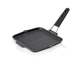 grill pan square cast iron enamelled 210 mm x 210 mm | long handle product photo