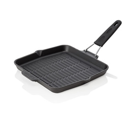 grill pan square cast iron enamelled 240 mm x 240 mm | long handle product photo