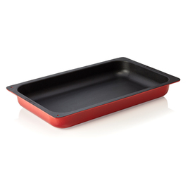 GN container GN 1/1 x 65 mm cast aluminium enamelled red | suitable for induction product photo