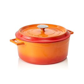 roasting pan Ø 290 mm 6.7 ltr orange cast aluminium enamelled | suitable for induction product photo