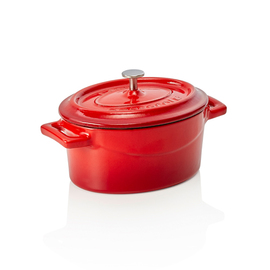 cocotte 0.35 l red cast aluminium enamelled | suitable for induction product photo