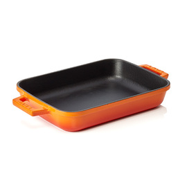 roasting pan 300 mm x 220 mm cast iron enamelled orange product photo