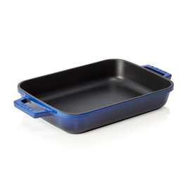 roasting pan 300 mm x 220 mm cast iron enamelled blue product photo