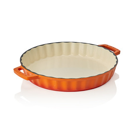 roasting pan | serving dish cast iron enamelled orange Ø 305 mm product photo