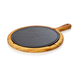 serving plate wood cast iron round Ø 340 mm H 25 mm product photo