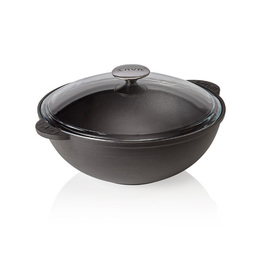 roasting pan with lid Ø 300 mm cast aluminium enamelled | suitable for induction product photo