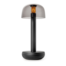 LED battery table lamp TWO black | PC smoked H 212 mm product photo