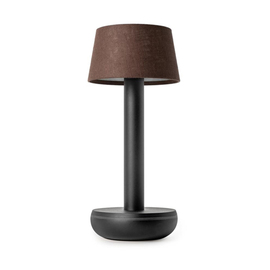 LED battery table lamp TWO black | brown H 212 mm product photo