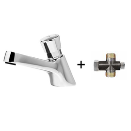 basin tap Basic self-closing with pre-mixer outreach 106 mm H 93 mm product photo