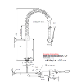 dish rinser spray with pedal product photo  S