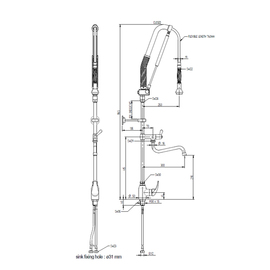 dish rinser spray A hole standing fitting | tap | water stop | lever mixer product photo  S