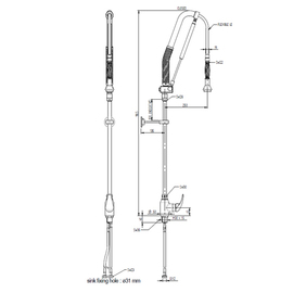 dish rinser spray A hole standing fitting | water stop | lever mixer product photo  S