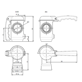 drain valve 1 1/2" with fixed nut O-ring seal product photo  S